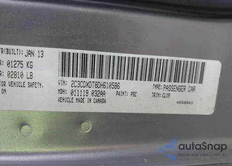 2013 Dodge Charger R/T Plus from USA, damaged, VIN 2C3CDXDT8DH610586